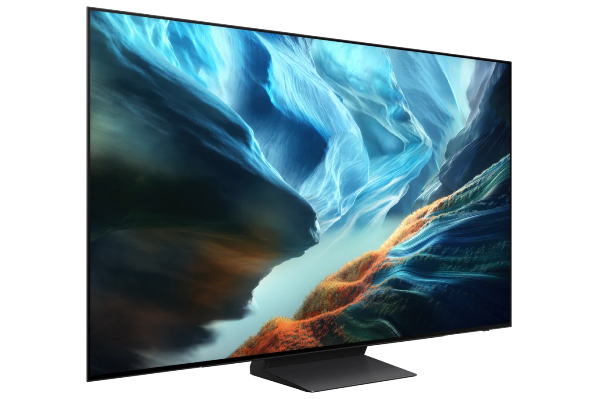 Thiết kế mỏng của tivi Samsung OLED S90H góc nghiêng