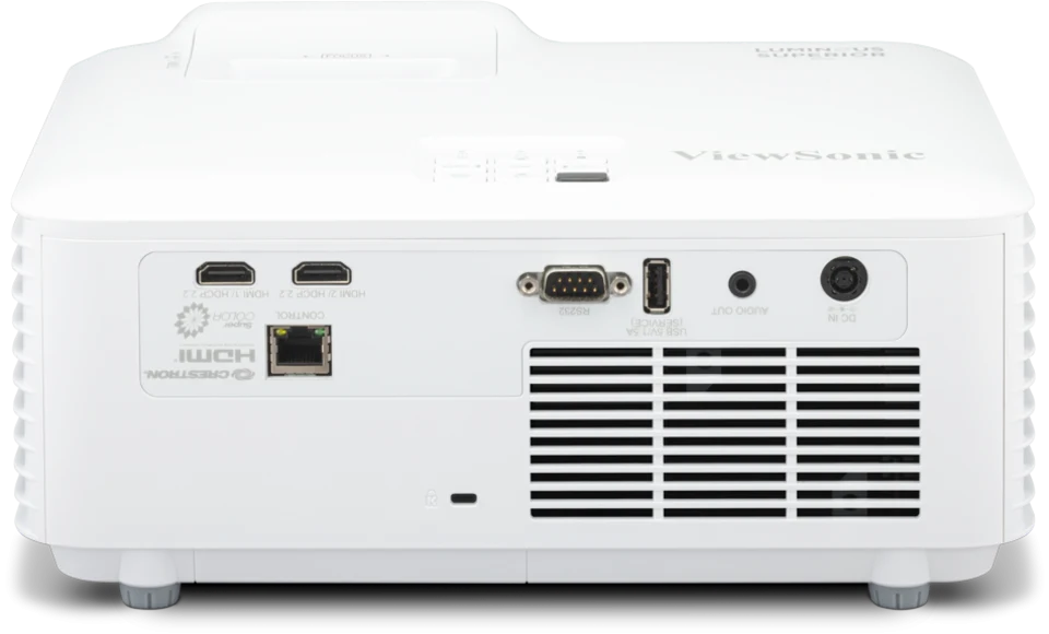 Cổng kết nối máy chiếu ViewSonic LSD401HD - 2 HDMI 2.0, RJ45 LAN, RS-232, USB-A, Audio 3.5mm