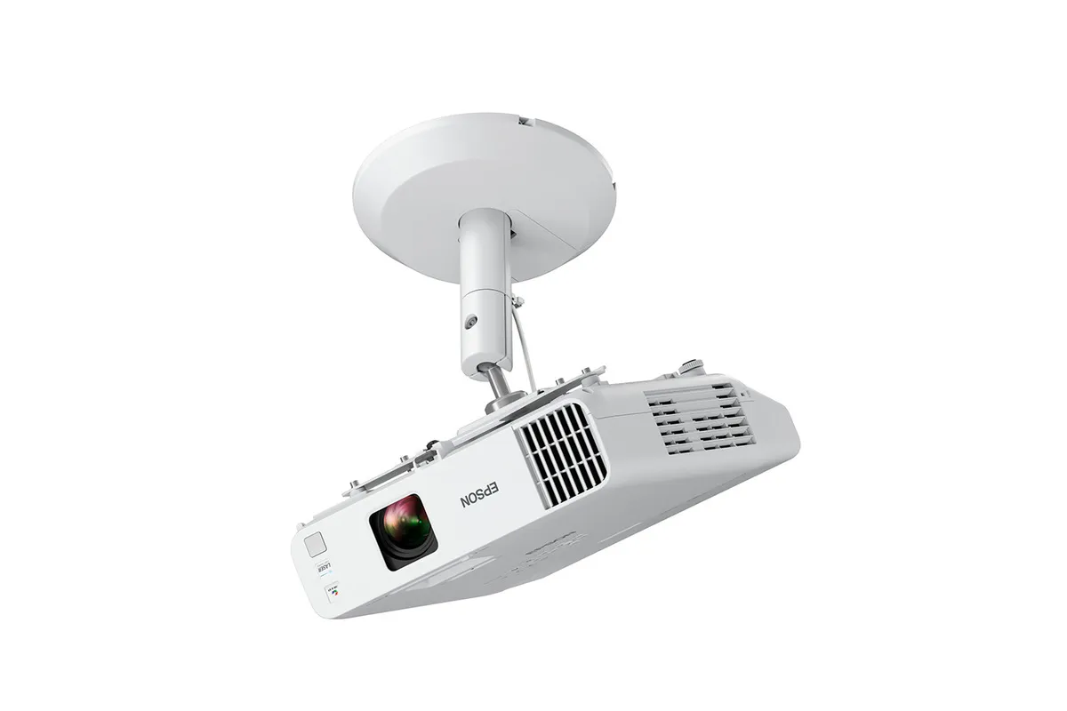 Máy chiếu Epson EB-L270F lắp treo trần cho hội trường Máy chiếu Epson EB-L270F gắn giá đỡ trần, góc nghiêng bên trái