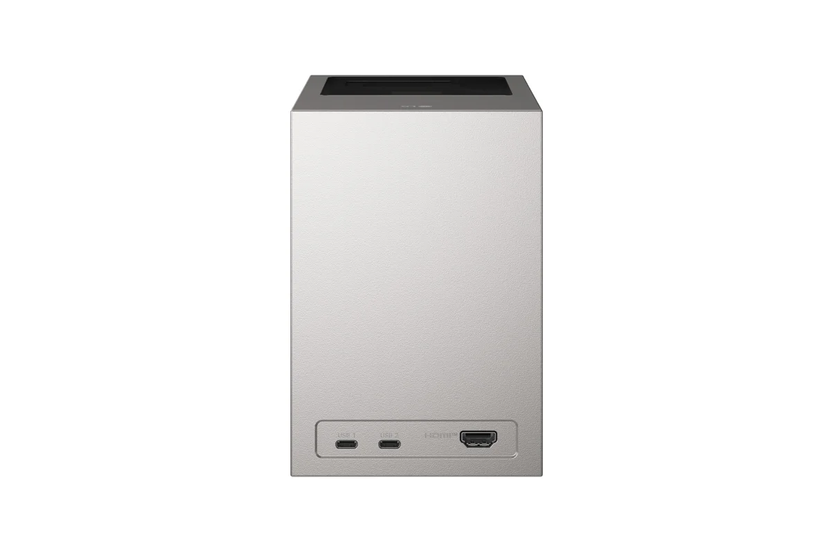 LG CineBeam S PU615U góc nghiêng - mini portable 1.9kg gọn nhẹ