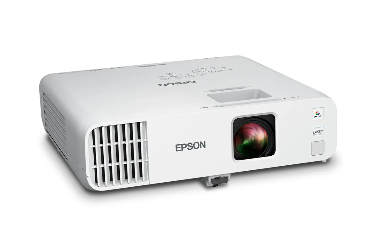 Máy chiếu lắp đặt Epson EB-L270F nhìn góc nghiêng phải Máy chiếu Epson EB-L270F góc nghiêng trên bên phải