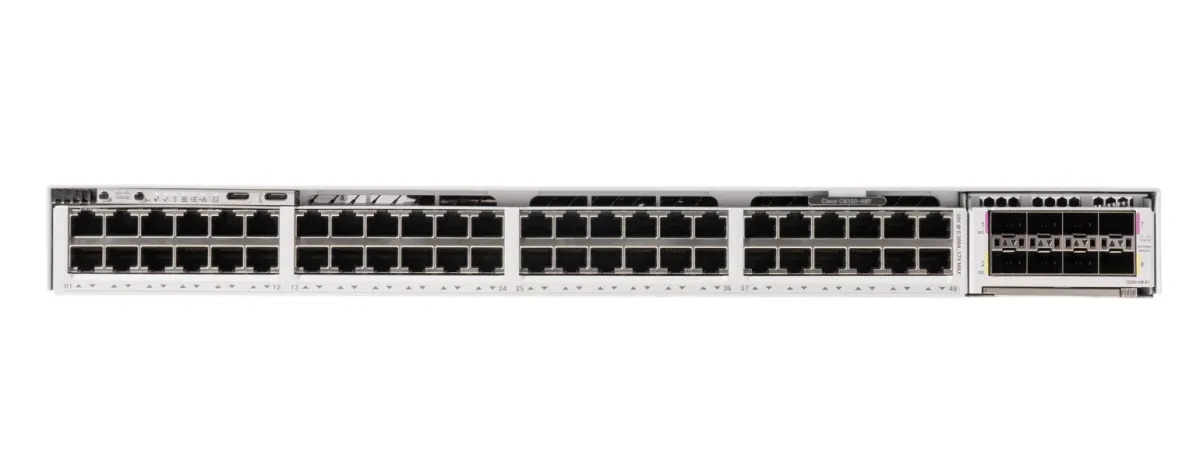Cisco C9350-48P – 48 cổng 1G PoE+ 30W/port, tổng 1.440W, stacking StackWise-1.6T Cisco Catalyst C9350-48P – switch Layer 3 enterprise 48 cổng PoE+ 1G