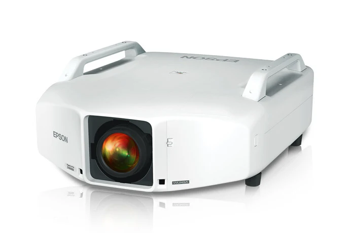 Máy chiếu Epson EB-Z10000U góc nghiêng trái - thân máy trắng WUXGA, ống kính rời