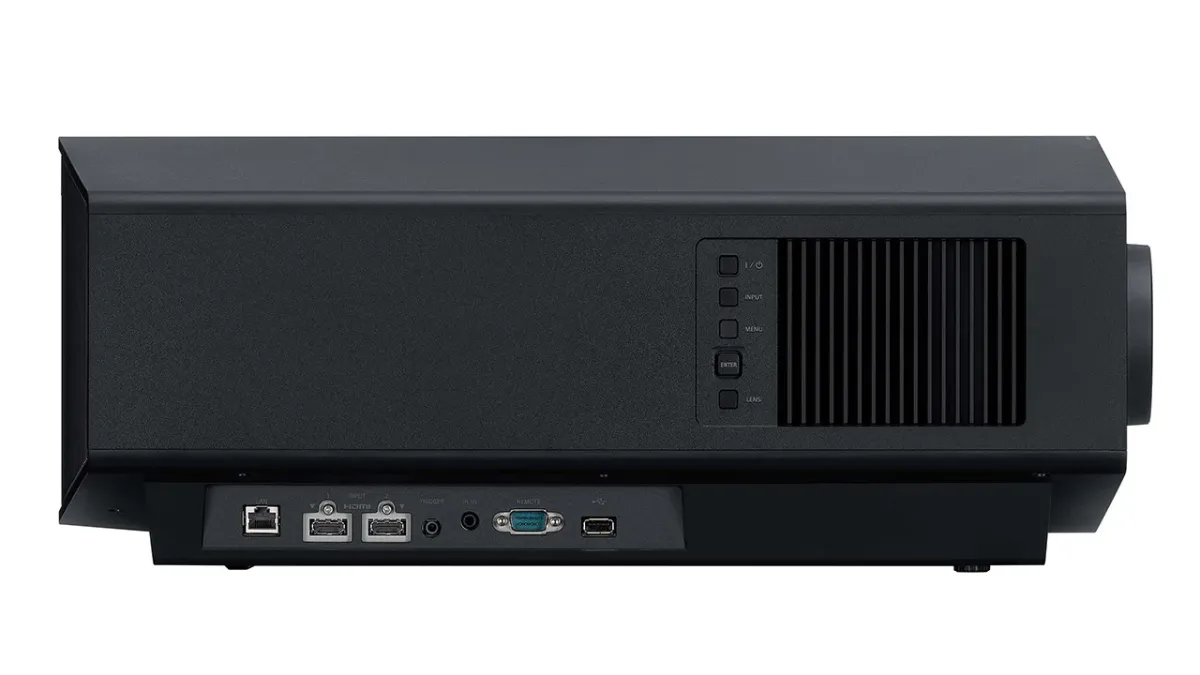 Sony VPL-XW6100ES với ống kính điều khiển điện và thân máy gọn Thiết kế máy chiếu Sony VPL-XW6100ES nhìn nghiêng