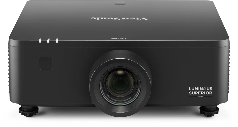 Máy chiếu ViewSonic LS950-4K Laser 4K UHD 7100 ANSI Lumens - mặt trước, ống kính zoom quang 1.6x, dòng Luminous Superior