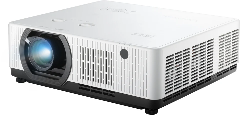 Máy chiếu ViewSonic LSC801WU Laser 3LCD WUXGA 8000 lumens - góc nghiêng trái, thân máy trắng lắp đặt cao cấp