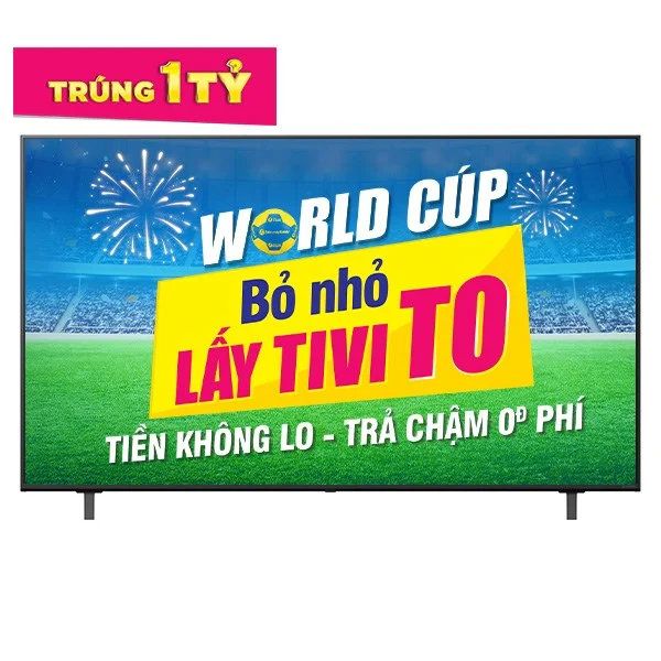 Smart Tivi LG NanoCell 65 inch 65NANO80ASA 4K - màn lớn viền mỏng, màu Nano sống động