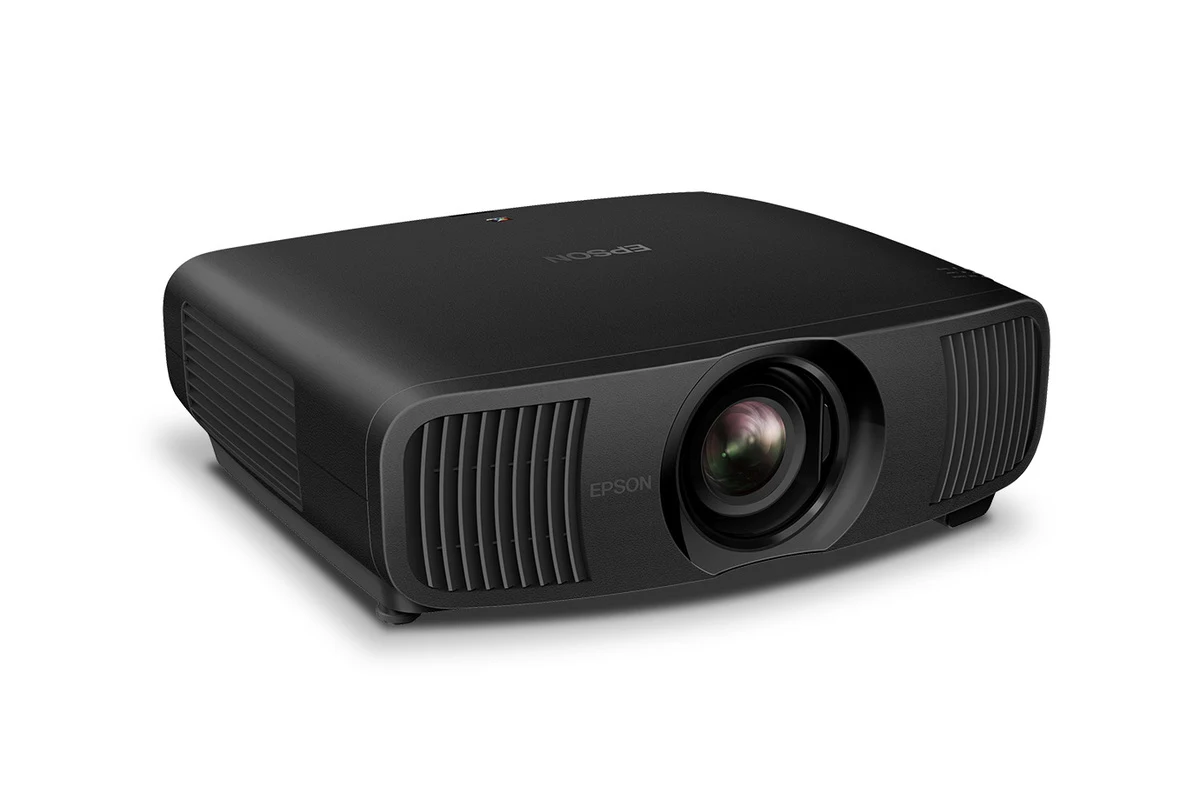 Epson EH-LS9000W góc nghiêng phải - thiết kế vỏ trắng cao cấp home cinema