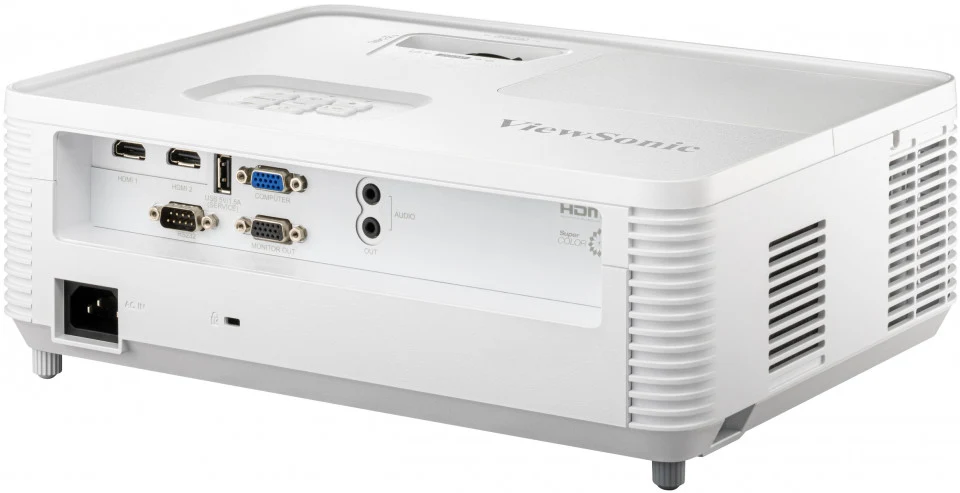 Cổng kết nối máy chiếu ViewSonic PA700W - 2 HDMI, VGA, Monitor Out, RS-232, USB, Audio