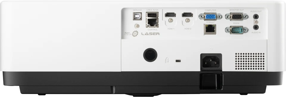 Cổng kết nối máy chiếu ViewSonic LSC601WU - 2 HDMI, HDBaseT, RJ45 LAN, VGA in/out, RS-232, USB, Audio in/out