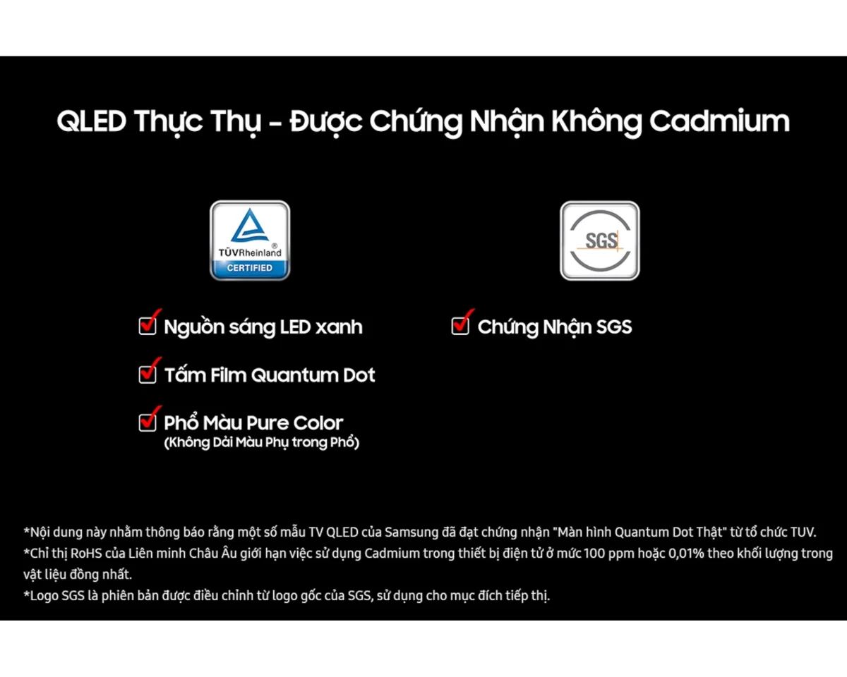 Tivi Samsung QA65Q6F màu sắc rực rỡ 100% dải màu nhờ công nghệ Quantum Dot