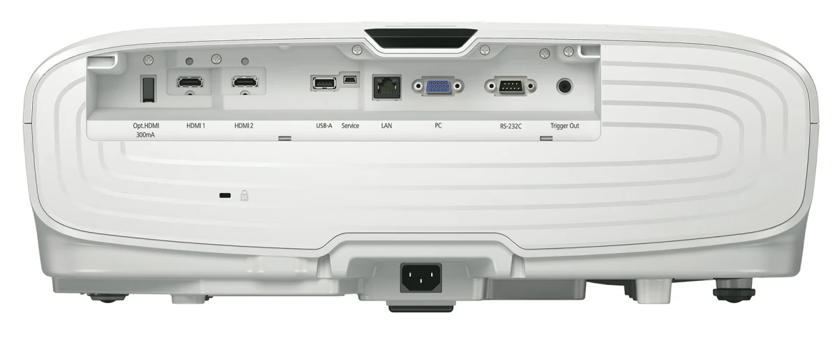 Cổng kết nối Epson EH-TW9400 - 2 HDMI HDCP 2.2, USB-A, USB-B, LAN RJ45, RS-232C, Trigger Out
