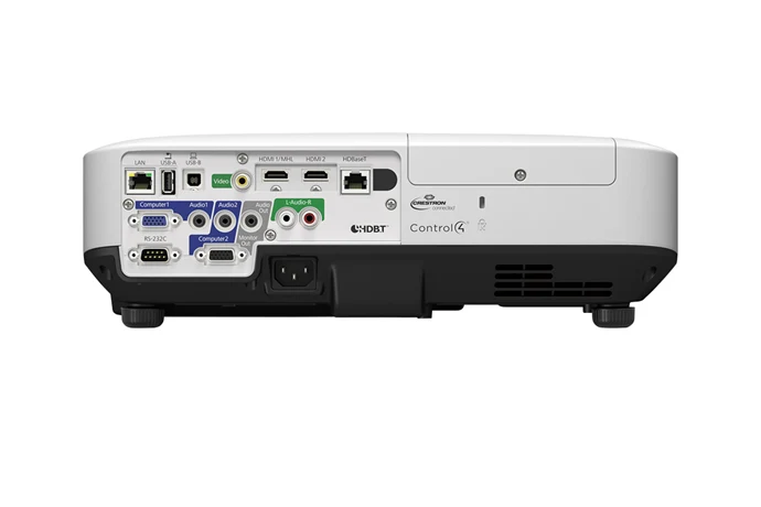 Cổng kết nối Epson EB-2165W - 2 HDMI, HDBaseT, 2 VGA, LAN, USB, RS-232C, Crestron Control4