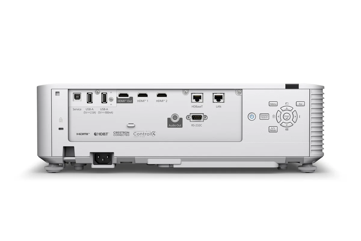 Epson EB-L790SU cổng kết nối phía sau - 2 HDMI, HDBaseT, USB, LAN, WiFi 6E