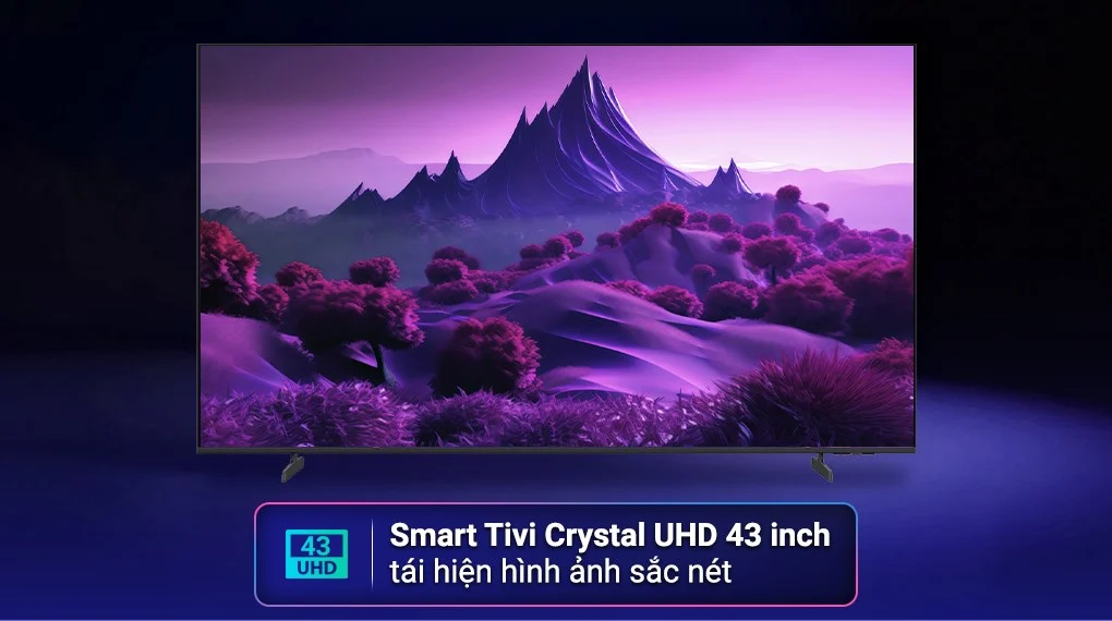 Smart Tivi Samsung Crystal UHD 43 inch UA43U8550F chạy Tizen, Bixby, điều khiển giọng nói