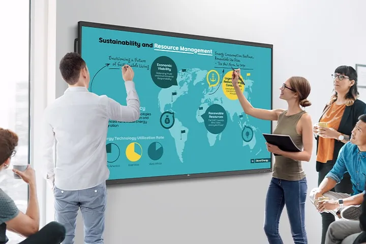 LG CreateBoard Pro 75TR3PN-B – cảm ứng đa điểm 50 ngón tay đồng thời