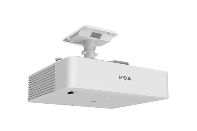 Máy chiếu Epson EB-L530U treo trần chiếu màn lớn trong hội trường Máy chiếu Epson EB-L530U lắp treo trần đang chiếu trong phòng họp
