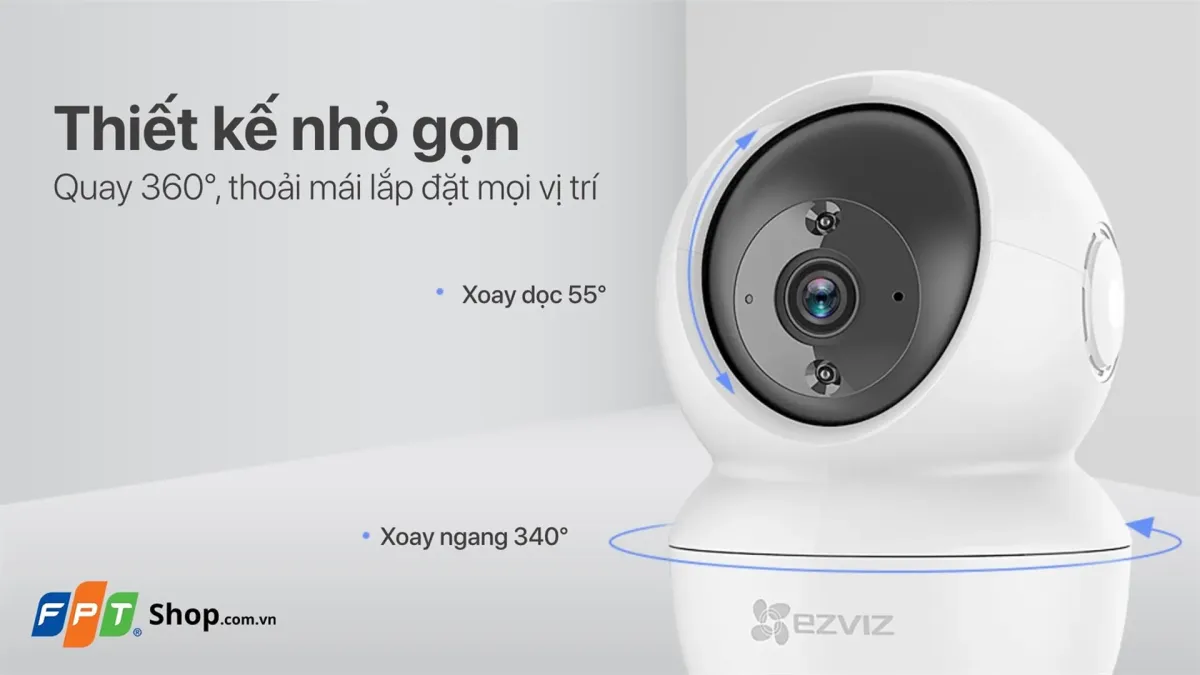 Camera Ezviz C6N WiFi trong nhà quay quét 360 độ