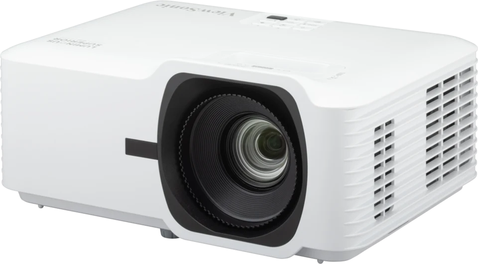 Máy chiếu ViewSonic LSD500HD góc nghiêng trái - thân trắng, nguồn sáng Laser thế hệ 3
