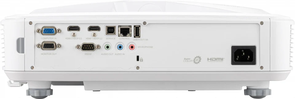 Cổng kết nối máy chiếu ViewSonic LS832WU - 2 HDMI 2.0, VGA in/out, RJ45 LAN, RS-232, USB-A/B, Audio in/out