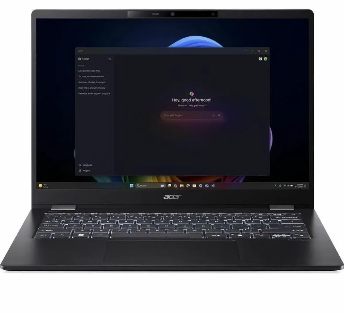 Laptop doanh nhân Acer TravelMate P6 14 AI gọn nhẹ khi di chuyển Acer TravelMate P6 14 AI TMP614-54 cho chuyên gia di động