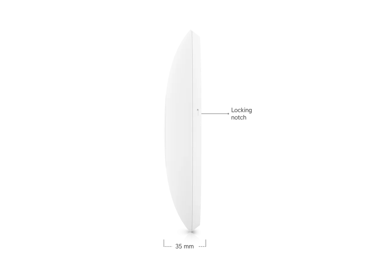 Mặt sau UniFi U6 Pro với cổng Gigabit