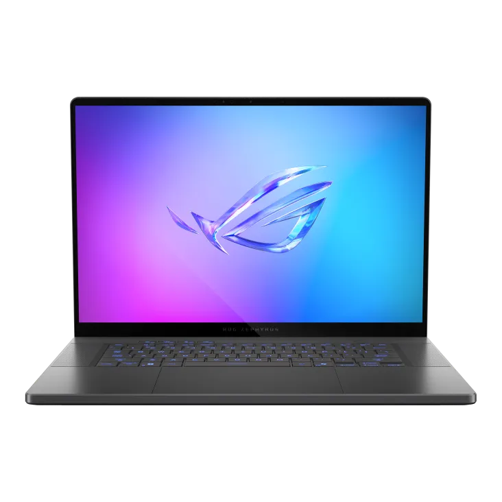 Bàn phím LED RGB và touchpad lớn của ROG Zephyrus G16 2025 GU605 Bàn phím và đèn RGB Aura Sync trên ASUS ROG Zephyrus G16 GU605