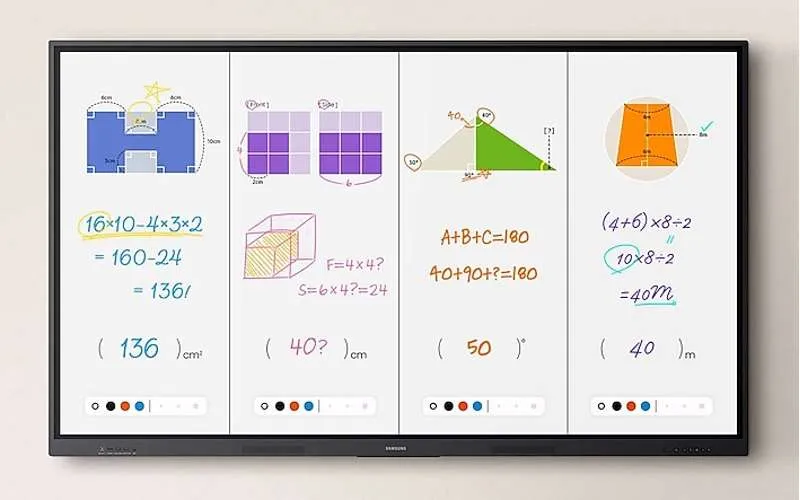 Samsung WA75F – Giao diện Android 14 với Split Note Mode 4 vùng Samsung WA75F giao diện Android 14 và tính năng Split Note Mode