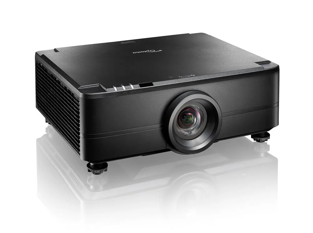 Thiết kế thân máy chiếu Optoma ProScene ZU725TST Máy chiếu Optoma ZU725TST nhìn từ trên xuống thấy nắp máy và khe gió