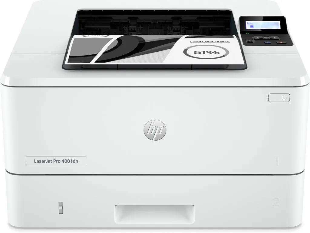 HP LaserJet Pro 4001dn – máy in laser A4 tốc độ cao cho văn phòng HP LaserJet Pro 4001dn mặt trước – máy in laser đen trắng 42 ppm