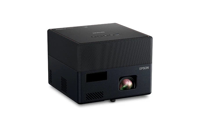 Máy chiếu Epson EF-12 góc nghiêng phải - mini cube Full HD laser giải trí gia đình di động