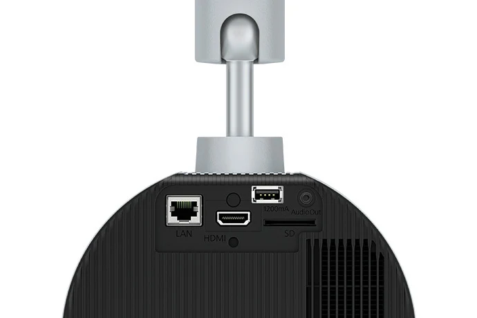 Cổng kết nối Epson LightScene EV-100 - HDMI, USB, thẻ SD, LAN, Audio Out cho trình chiếu standalone