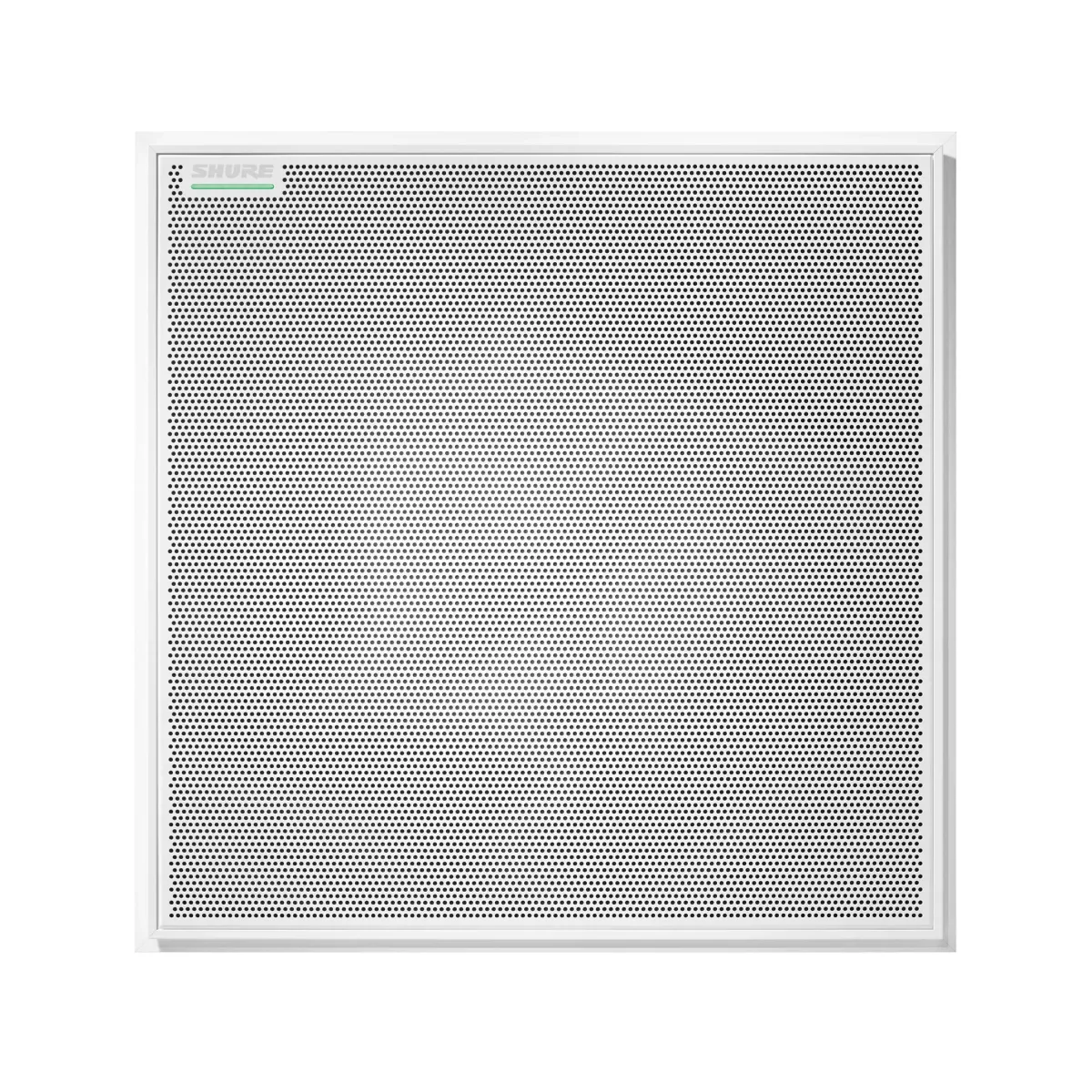 Shure MXA925W-S Square White — mặt trước phẳng phù hợp lắp tấm trần 60x60 Shure MXA925W-S phiên bản vuông màu trắng — mặt trước