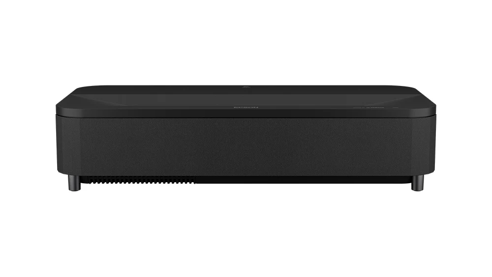 Máy chiếu Epson EH-LS800B nhìn thẳng mặt trước - thân hộp dài đặt sát tường thay TV cỡ lớn