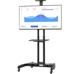Chân tivi di động NB AVA1500-60-1P North Bayou khung sắt - giá treo tivi 32-75 inch tải 45,5kg có bánh xe
