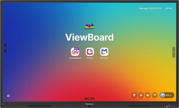 ViewSonic IFP6535 mặt chính diện 65 inch - màn cảm ứng 64 điểm EDLA Android 16
