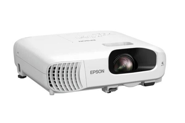 Máy chiếu Epson EB-W56S góc nghiêng - khoang ống kính + tản nhiệt
