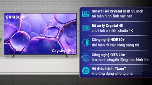 Smart Tivi Crystal UHD Samsung 55 inch UA55U8550F 4K - thiết kế viền mỏng hiện đại