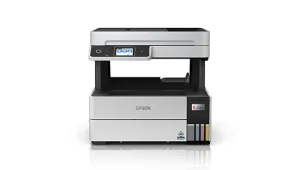 Máy in Epson EcoTank ET-2850 mặt trước màu đen thiết kế nhỏ gọn