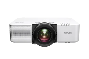 Mặt trên Epson EB-L790SE - logo 3LCD Laser, NFC, núm Lens Shift dọc và ngang, đèn báo trạng thái