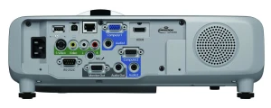 Cổng kết nối máy chiếu Epson EB-536Wi - HDMI, 2 VGA Computer, LAN RJ45, USB-A/B, RS-232C, Mic, S-Video, hỗ trợ Crestron