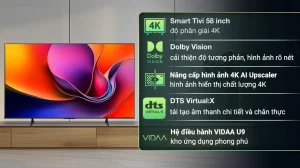 Tivi Hisense 4K 58 inch 58A6Q Dolby Vision – Màn Lớn Giá Tốt