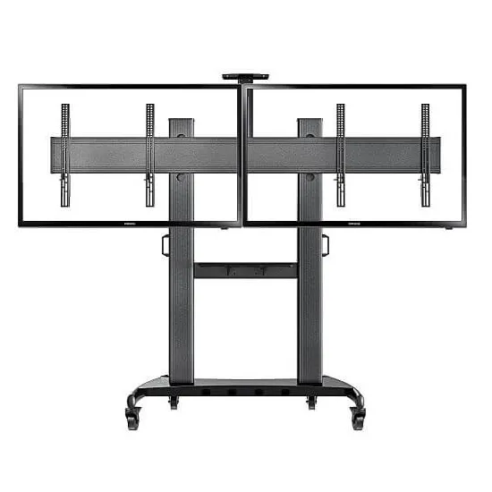 Chân tivi di động 2 màn hình NB AVT1800-65-2A North Bayou - giá treo 2 tivi 40-65 inch tải 136kg