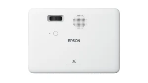 Mặt sau máy chiếu Epson CO-FH01 - loa 5W tích hợp, núm chỉnh nét và mắt nhận remote