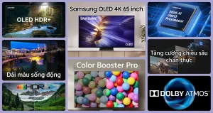 Tivi OLED Samsung 65 inch QA65S90F 4K Vision AI - tấm nền QD-OLED viền siêu mỏng