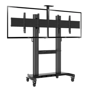 Chân tivi di động 2 màn hình NB AVT1800-65-2A North Bayou - giá treo 2 tivi 40-65 inch tải 136kg