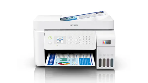 Epson L5296 góc nghiêng phải hệ thống bình mực EcoTank khay ADF