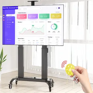 Chân tivi di động NB-TW100 North Bayou nâng hạ điện bằng remote - giá treo tivi 75-110 inch tải 136kg