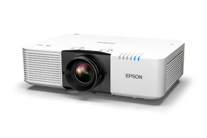 Máy chiếu Laser Epson EB-L690U góc nghiêng trái - thân máy trắng cho hội trường giảng đường