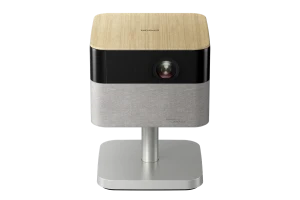 Máy chiếu mini Epson EF-72 Lifestudio Flex Plus Oak 4K PRO-UHD đèn ambient Google TV chính diện
